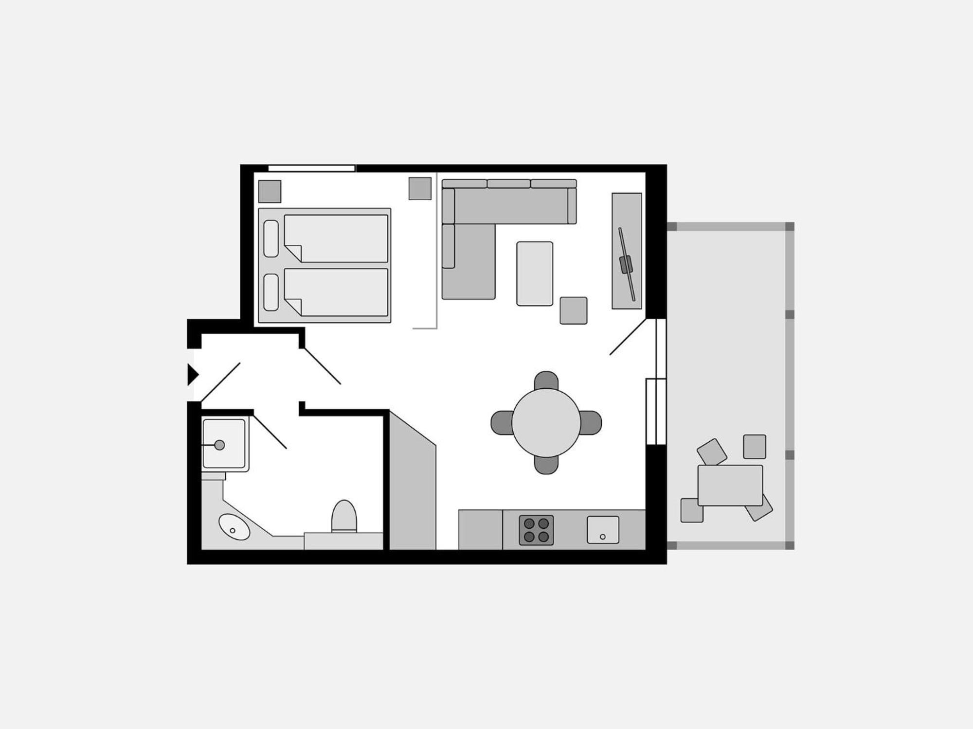 Duenenpark Binz - Komfortplus 1-Raum-Ferienwohnung Mit Balkon Im Dachgeschoss 095 Екстер'єр фото